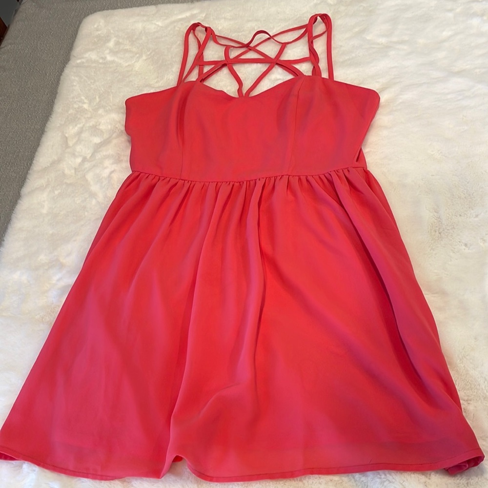Coral mini dress Forever21